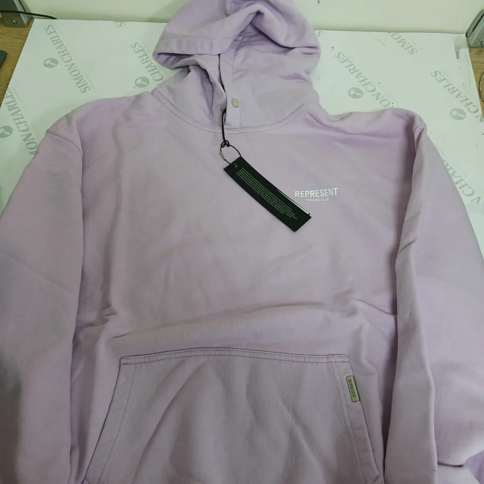 REPRESENT OWNERS CLUB HOODIE IN PINK - XL
