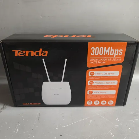 BOXED AND SEALED TENDA 300MBPS WIRELESS N300 4G LTE AND VOLTE ROUTER