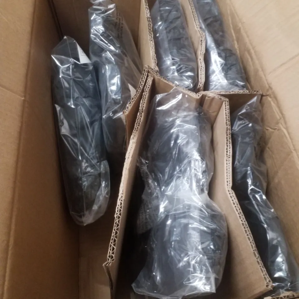 BOX CONTAINING APPROXIMATELY 6 PAIRS OF BRAND NEW SIMPLY BE BLACK PHOEBE EX WIDE SANDALS - SIZE 7