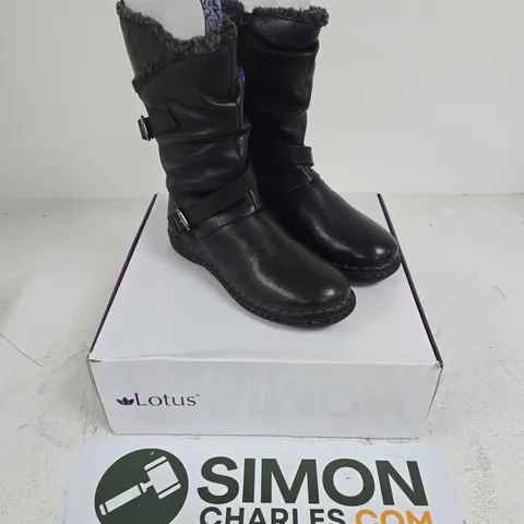 LOTUS JOLANDA II ULB365 BLACK LEATHER BOOTS β UK 8
