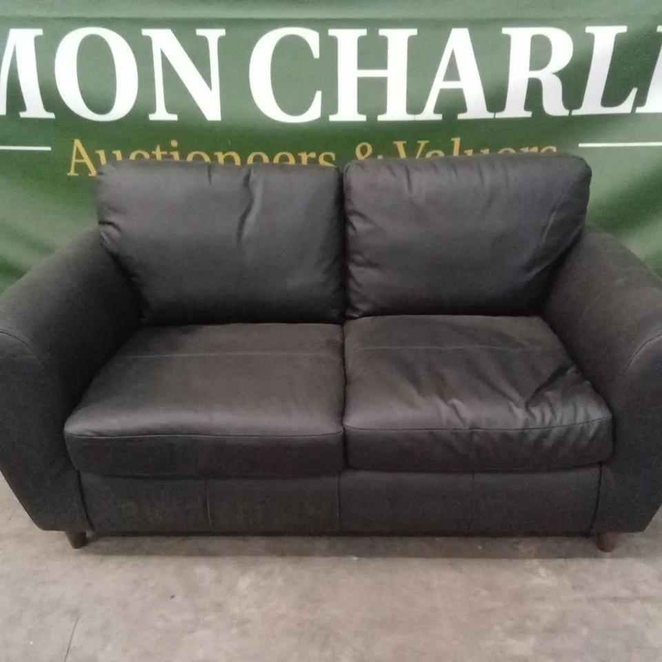 SHAY ITALIAN LEATHER 2 SEATER SOFA RRP £749