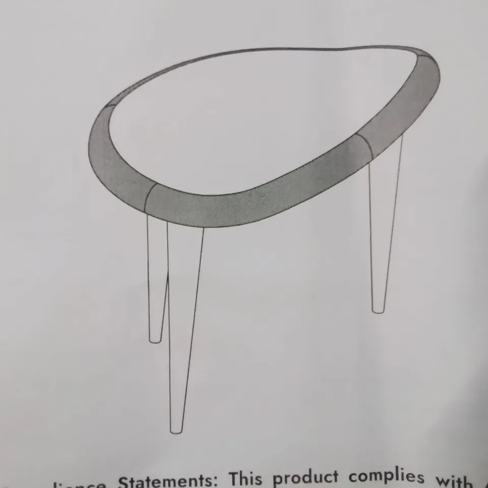 BOXED NESTING TABLE SET OF 3 RUSTIC CHESTNUT NATURAL