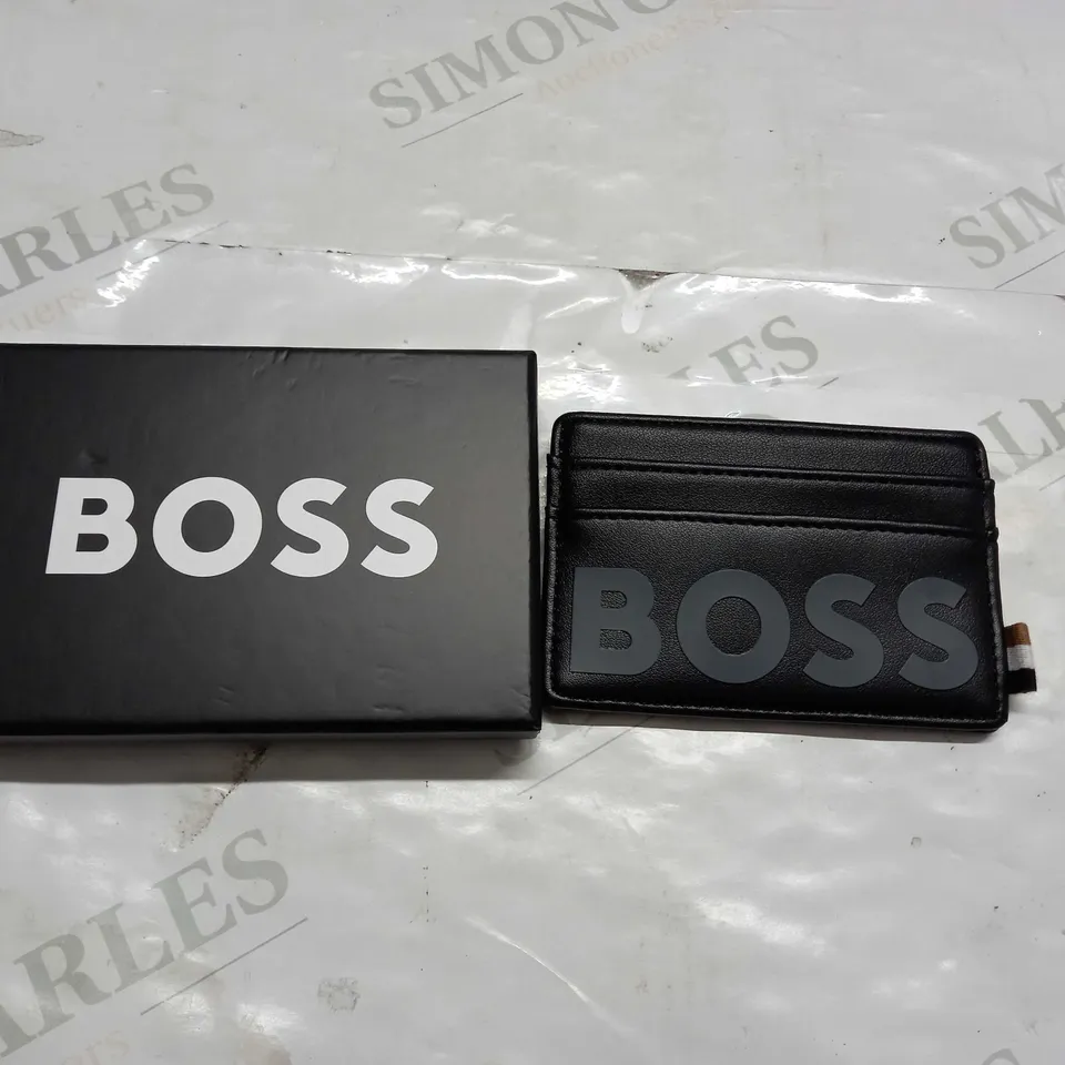 BOXED BOSS CARD & CASH WALLET IN BLACK