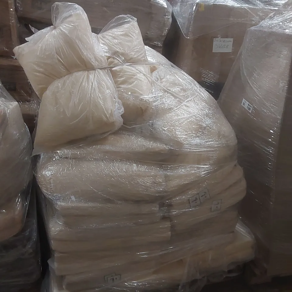 PALLET CONTAINING A VERY LARGE QUANTITY OF ASSORTED GARDEN CUSHIONS