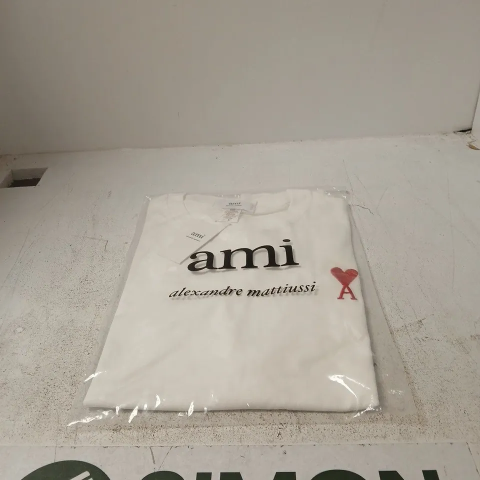 AMI ALEXANDRE MATTIUSSI WHITE COTTON SHIRT – UK L