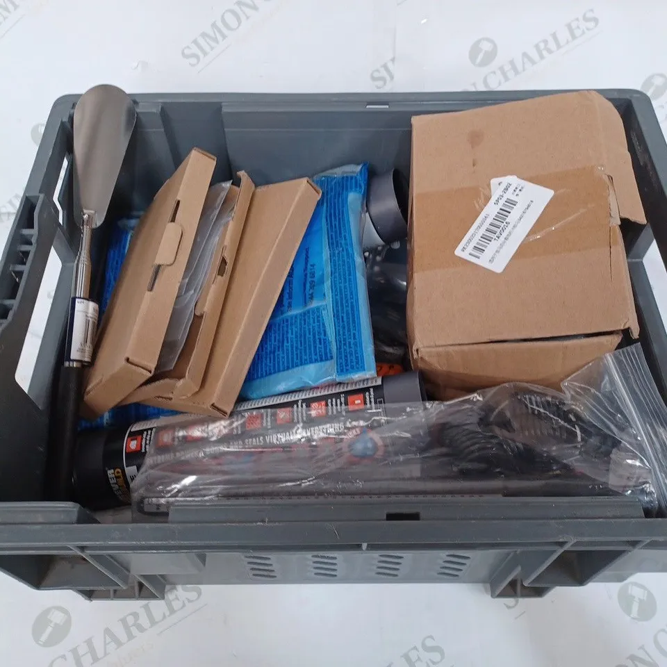 BOX TO CONTAIN APPROX. 20 X ASSORTED HOUSEHOLD PRODUCTS, INCLUDES DIY PRODUCTS, EGG TIMER, PANIC ALARM ETC 