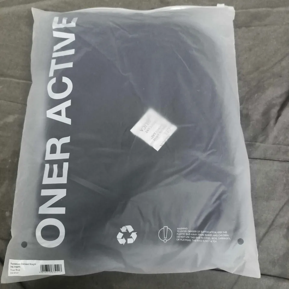 BAGGED ONER ACTIVE FOUNDATIONS OVERSIZED STRAIGHT LEG JOGGERS IN TRUE BLUE - XS