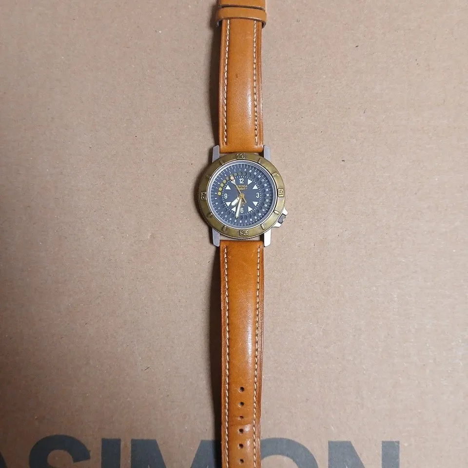 SEKONDA SAFARI WRISTWATCH WITH TAN LEATHER STRAP