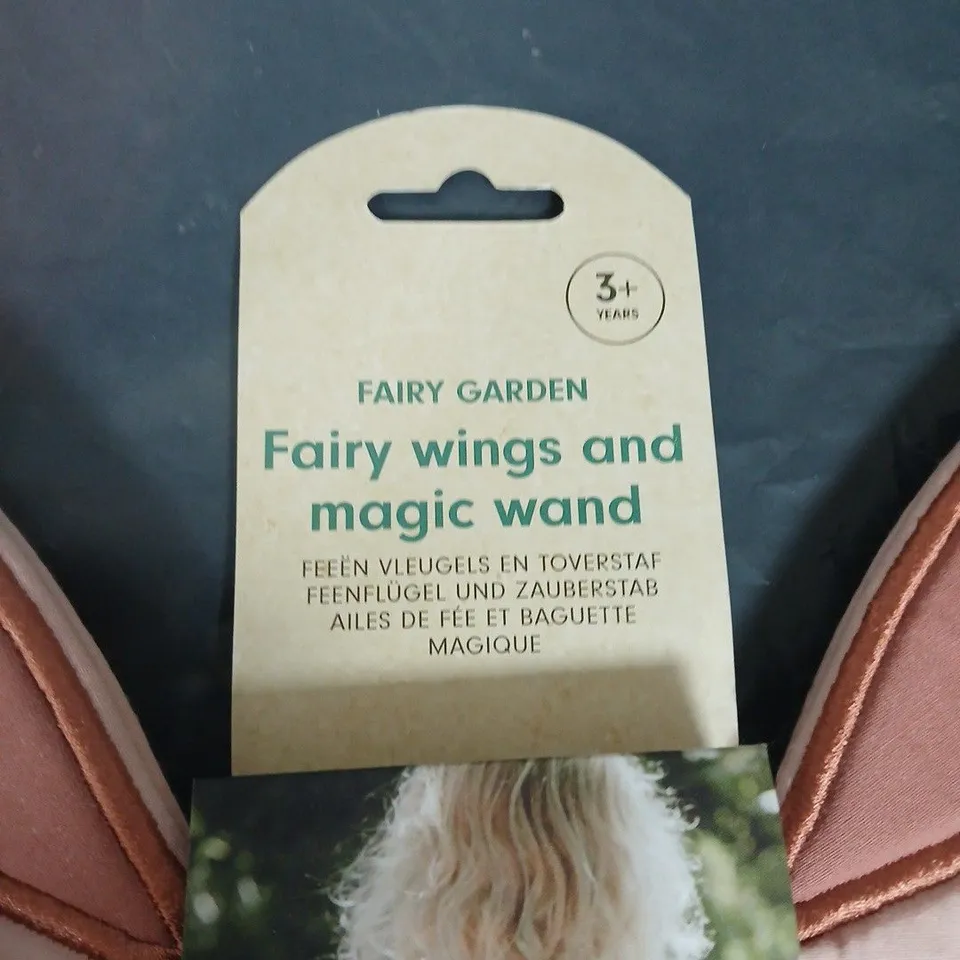 LITTLE DUTCH FAIRY WINGS AND MAGIC WAND DRESS-UP SET, PINK BUTTERFLY WINGS (3+ YEARS)