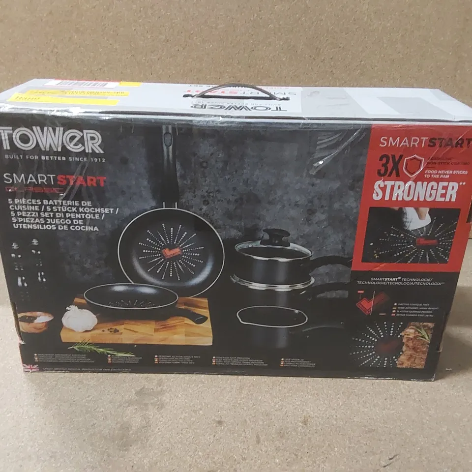 BOXED TOWER 1700304 SMARTSTART CLASSIC 5 PIECE COOKWARE SET