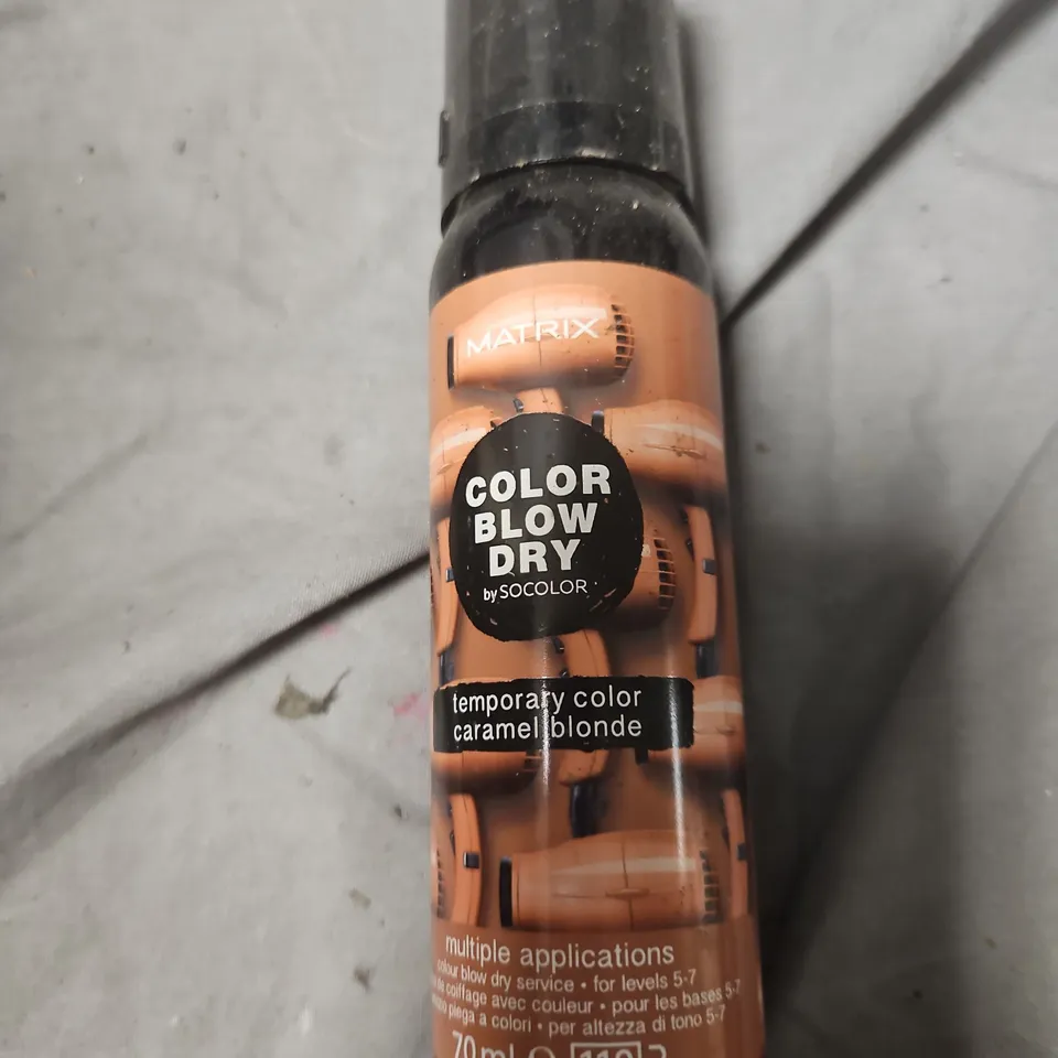 BOX OF APPROXIMATELY 24 MATRIX COLOR BLOW DRY TEMPORARY COLOR SPRAY – CARAMEL BLONDE-70ML
