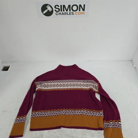WHITE STUFF WOMEN'S KNIT JUMPER – UK 12 (EU 40, US 8) MAGENTA