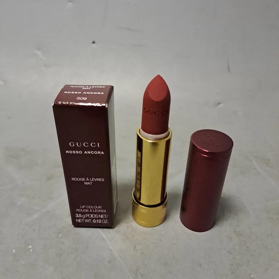 GUCCI LIP COLOUR IN 509 ROSSO ANCORA 3.5G