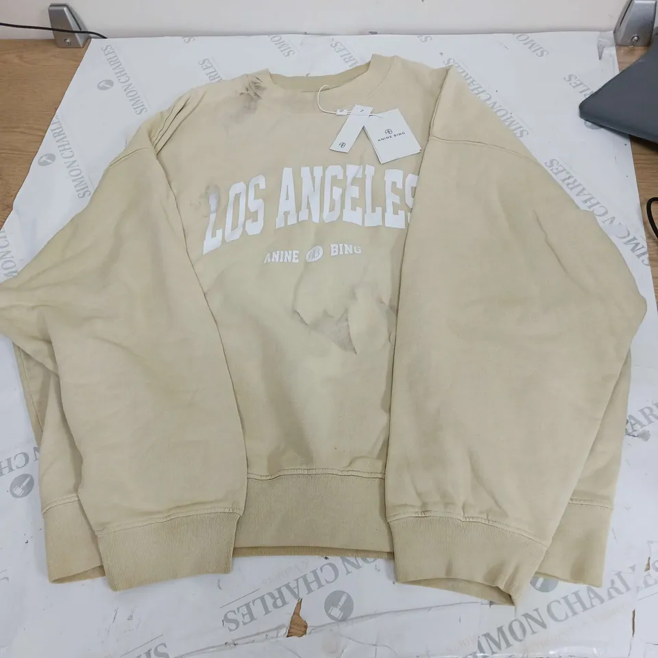 ANINE BING SWEAT SHIRT YELLOW SIZE 14 L