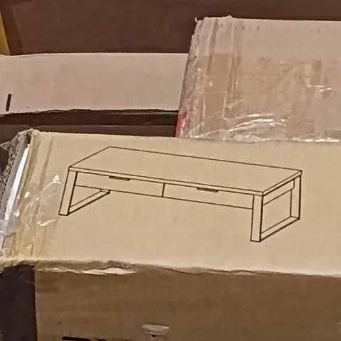 BOXED JAHNKE LOOP COFFEE TABLE - VINTAGE OAK IMITATION (1 BOX)