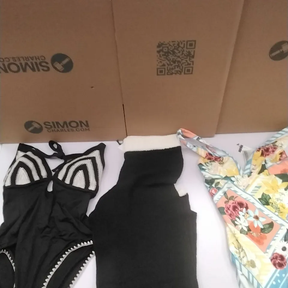 A PALLET TO CONTAIN APPROXIMATELY 120 BRAND NEW DESIGNER WOMEN'S CLOTHES WHICH INCLUDE; JD WILLIAMS SWIMSUITS, PANTS, TOPS AND SIMILAR ITEMS ETC