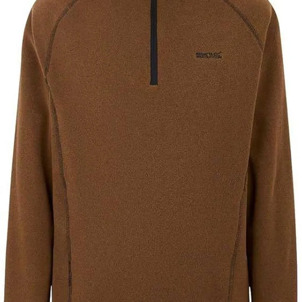 BRAND NEW REGATTA MEN'S KENGER HALF ZIP MIDWEIGHT FLEECE IN NUT BROWN - XXXL