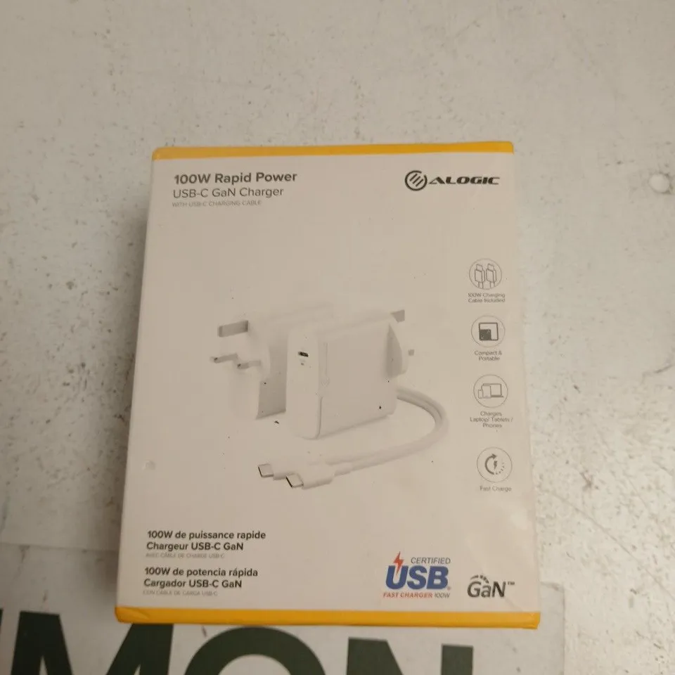 ALOGIC 100W USB-C GAN CHARGER BOXED