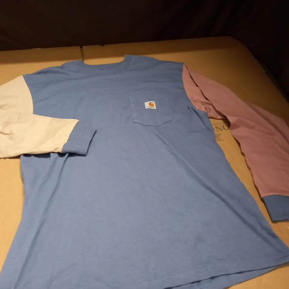 CARHARTT CONTRAST SLEEVES LONG SLEEVE JUMPER - M