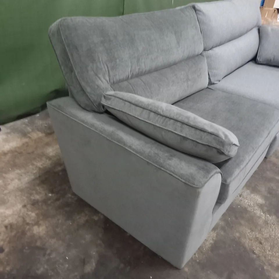 DESIGNER BRITISH MADE STAMFORD GREY FABRIC SOFA SECTIONS