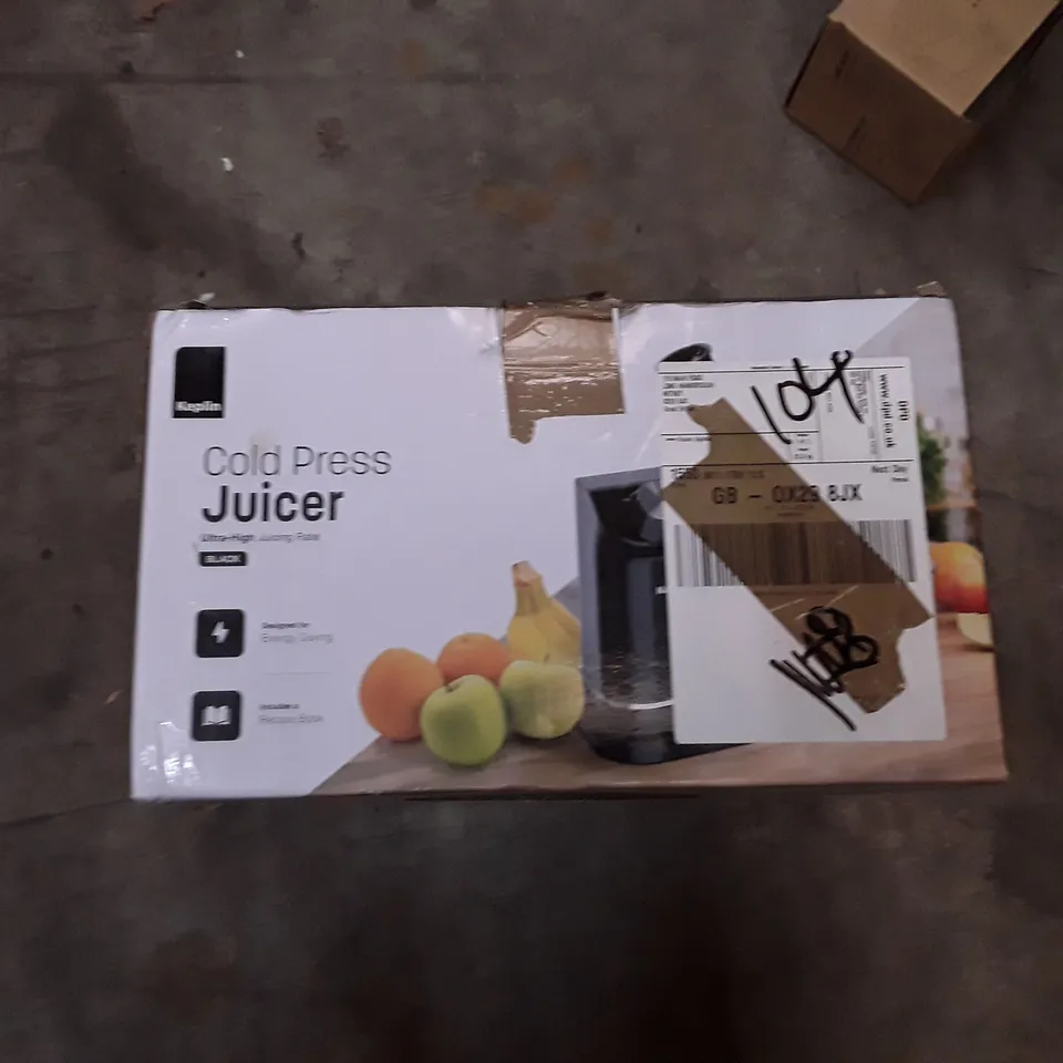 BOXED KEPLIN COLD PRESS JUICER - BLACK 