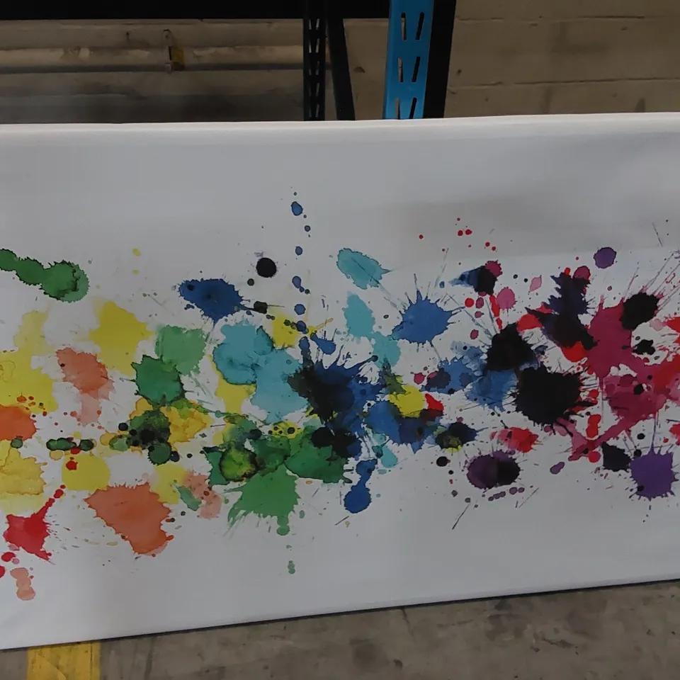 BAGGED CANVAS PAINTING COLOUR RAINDROPS (1 ITEM)