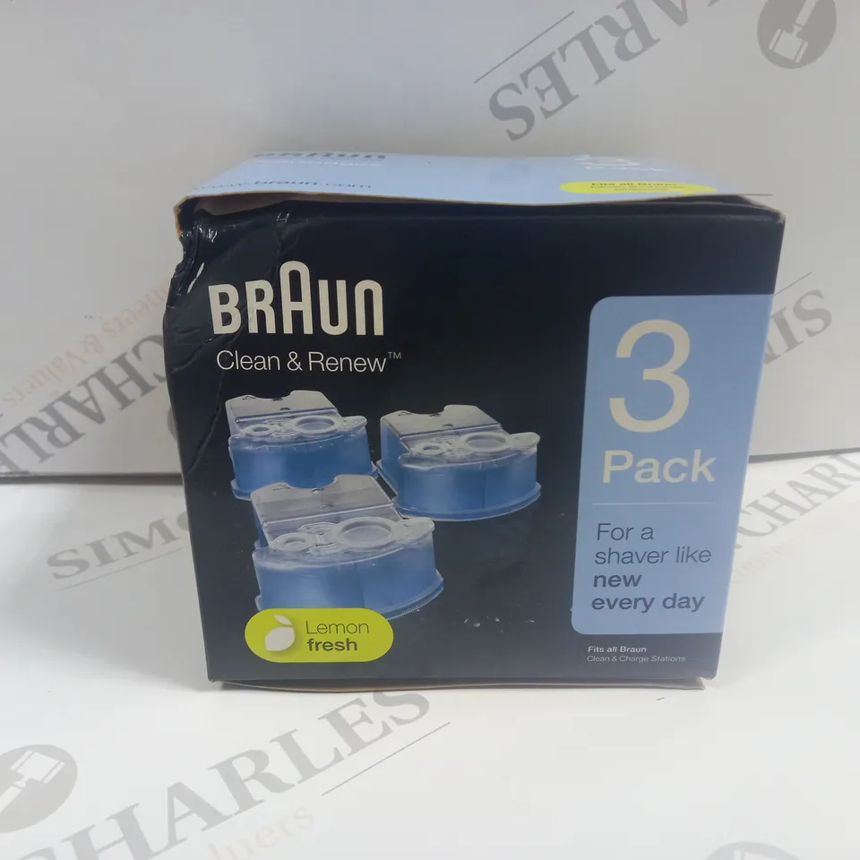 UNOPENED BOXED BRAUN CLEANING CARTRIDGE 3 PACK