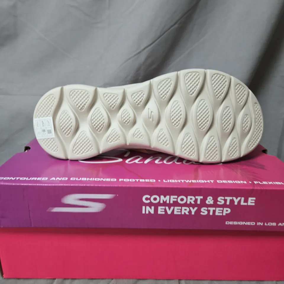 SKECHERS WOMEN’S PINK SANDALS – SLIP-ON FLIP FLOPS SIZE 7