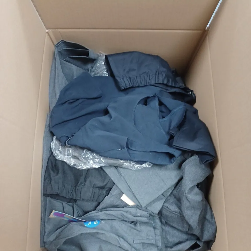 APPROXIMATELY 150 SCHOOL WEAR ITEMS TO INCLUDE DRESSES, TROUSERS AND BLAZERS