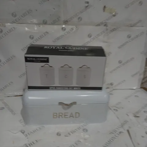 ROYAL CUISINE 4 PEICE KITCHEN SET - BREAD BIN - TEA, COFFEE, SUGAR