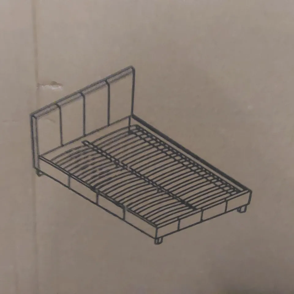 BOXED 4'6 DOUBLE BED FRAME - BLACK (3 BOXES)
