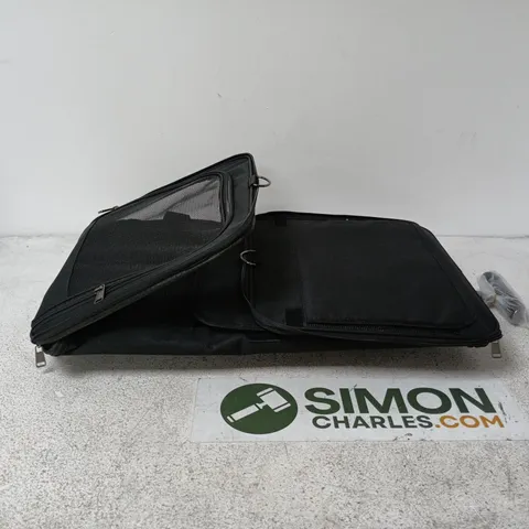 PET BAG CARRIER – BLACK WITH MESH PANEL
