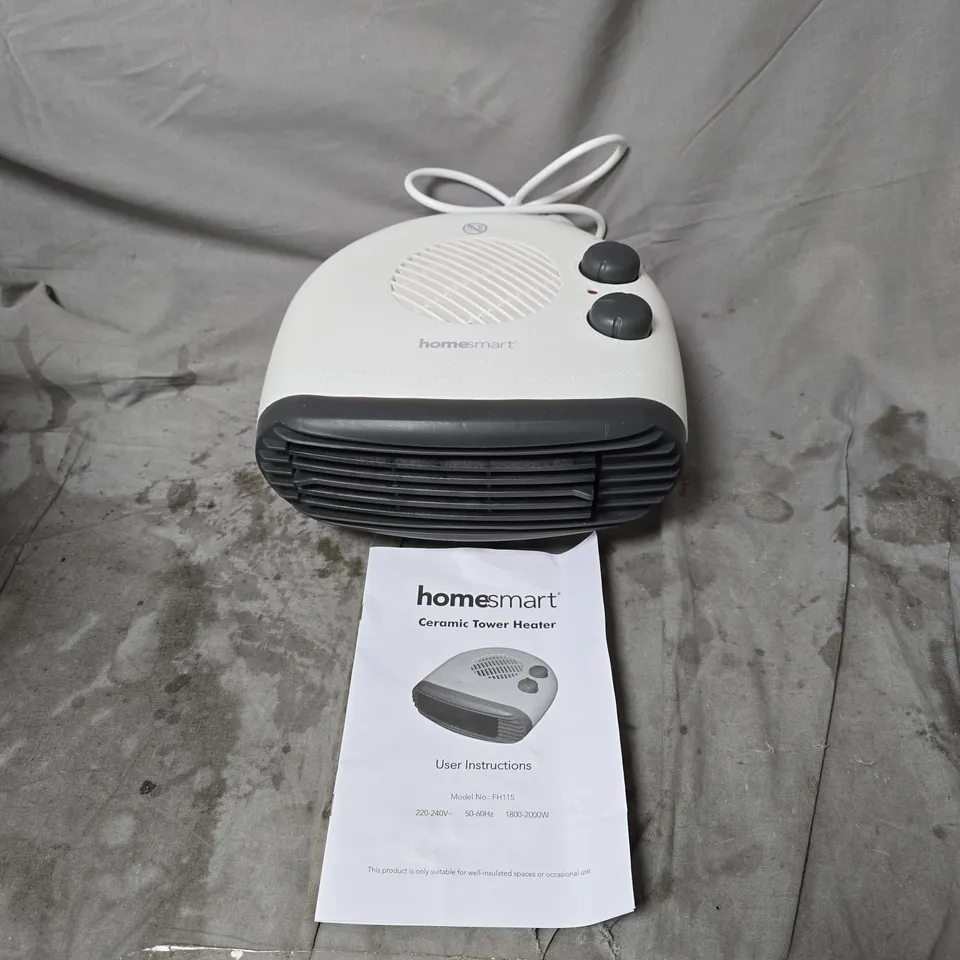 HOMESMART PORTABLE FLAT FAN HEATER BOXED