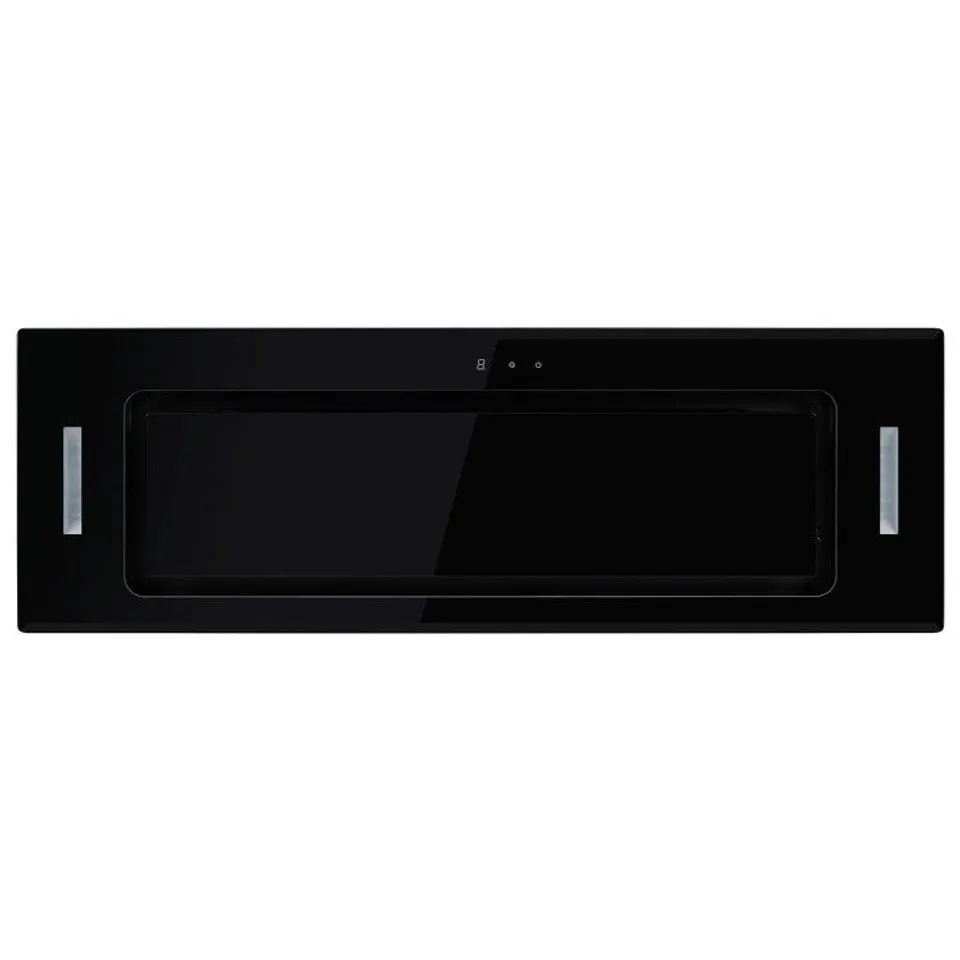 BOXED ELECTRIQ 90CM GLASS CANOPY COOKER HOOD - BLACK