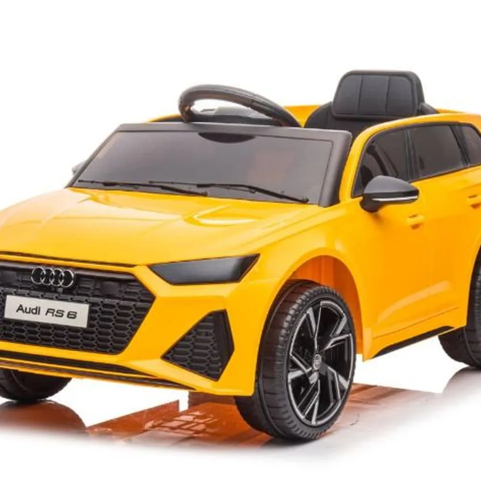 BRAND NEW BOXED LICENCED AUDI RS6 KIDS ELECTRIC CAR 12V YELLOW 