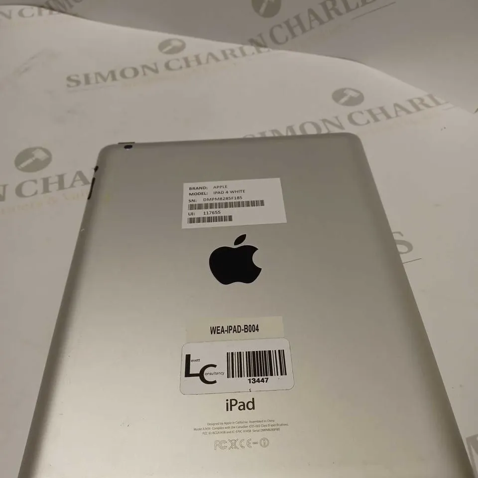 APPLE WHITE IPAD 4 DMPM8285F185