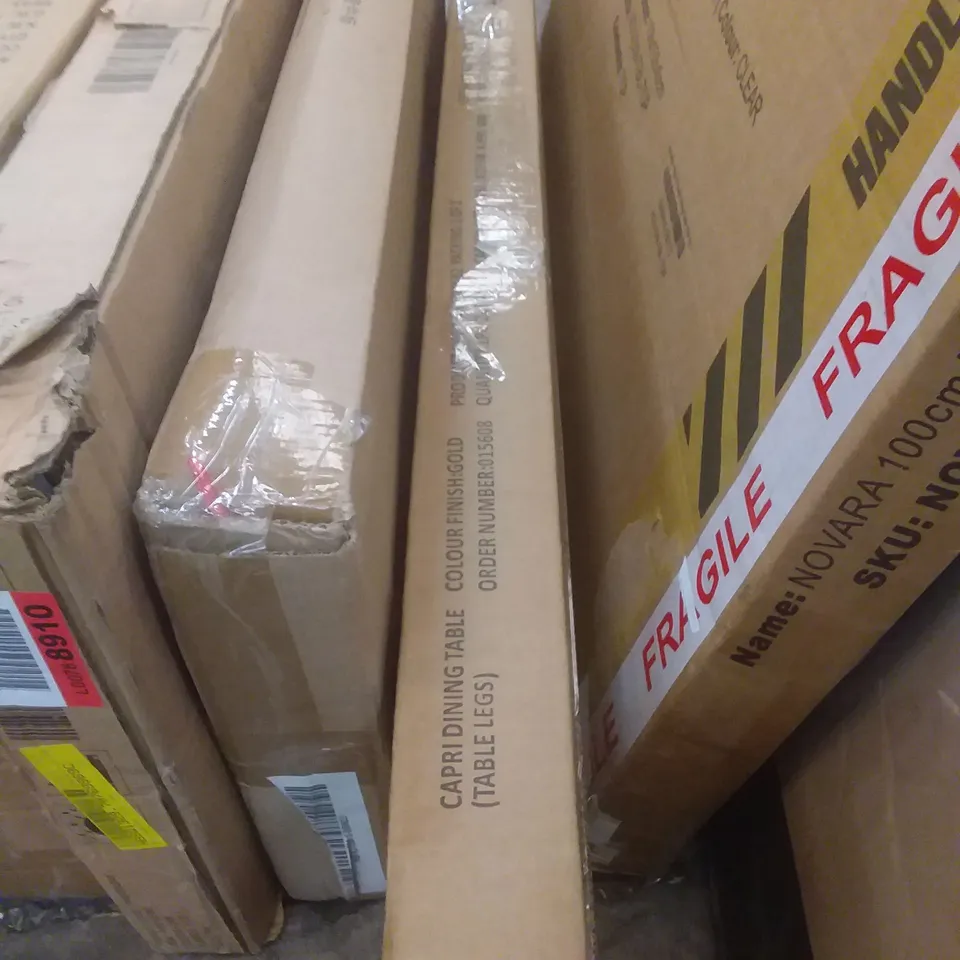 BOXED CAPRI DINING TABLE LEGS - GOLD