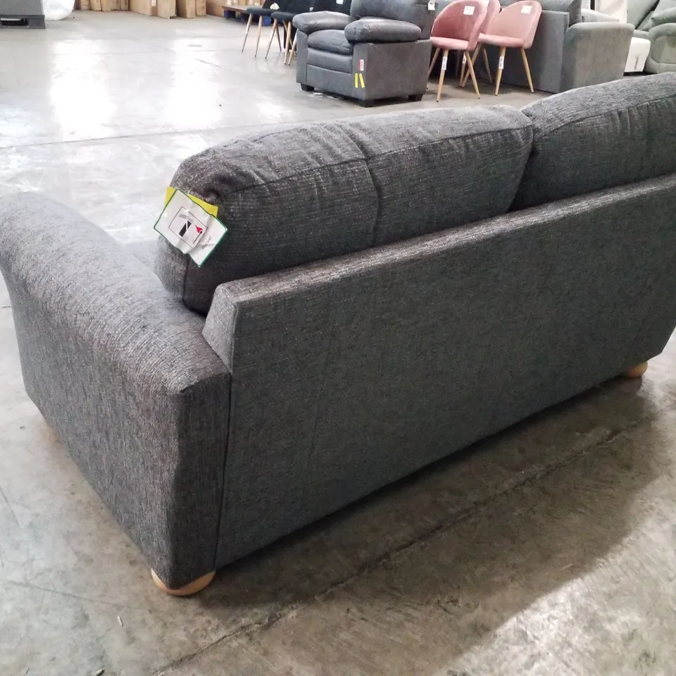 QUALITY DESIGNER 2 SEATER SOFA - GREY FABRIC