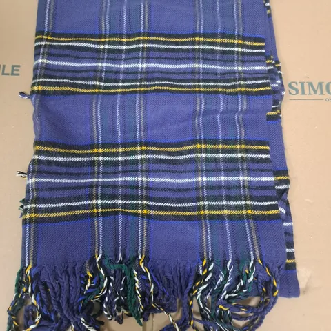 LOT OF 4 BRAND NEW DESTELLO ACRYLIC TARTAN SCARFS IN VIOLET