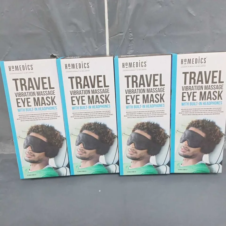 4 BOXED HOMEDICS TRAVEL VIBRATION MASSAGE EYE MASK 