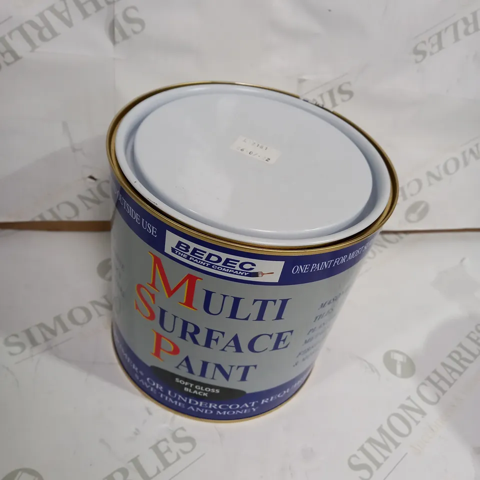 BEDEC MULTI SURFACE PAINT MSP 2.5L SOFT GLOSS BLACK