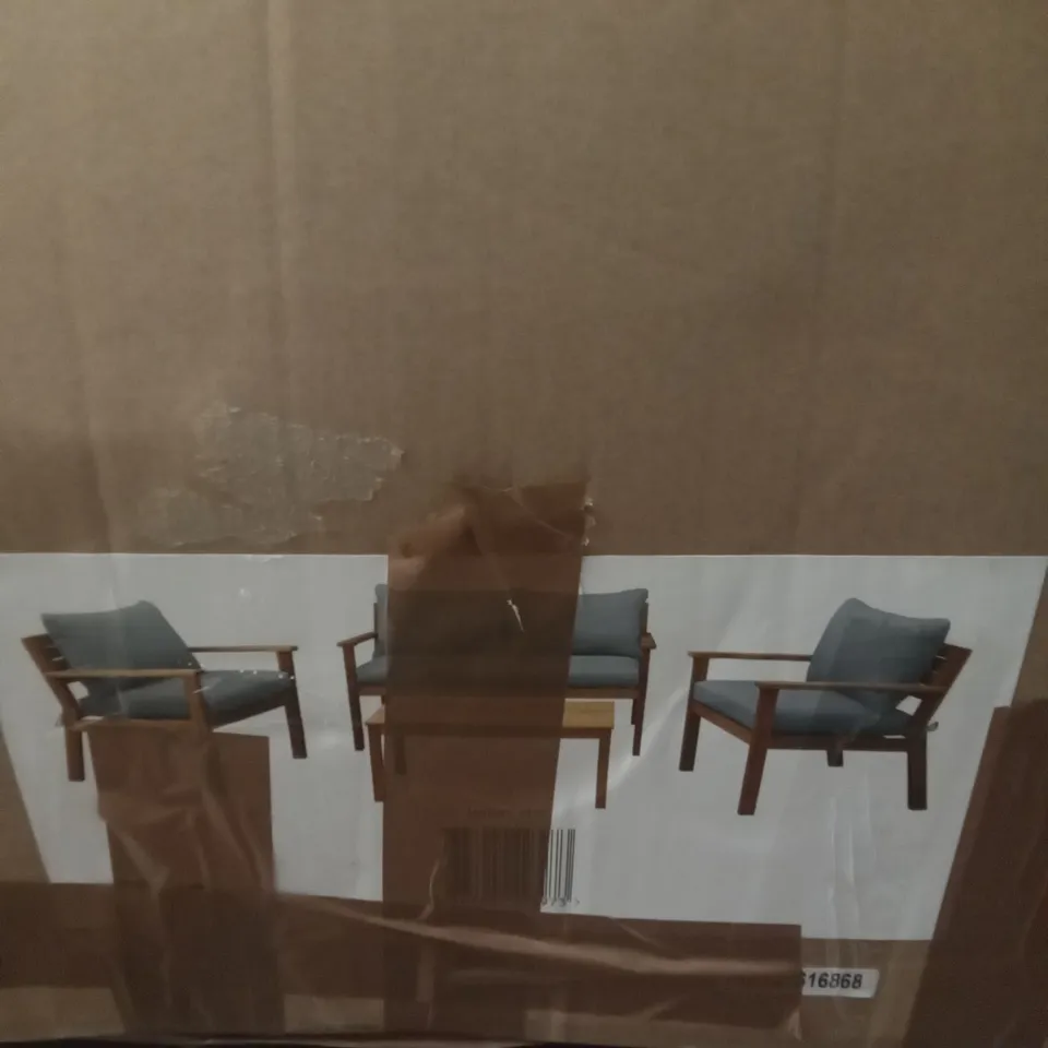 BOXED GOODHOME DENIA WOODEN COFFEE TABLE SET