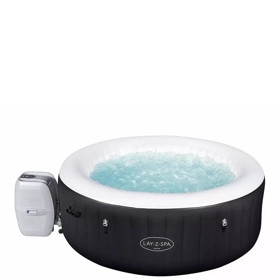 BOXED LAY-Z-SPA MIAMI AIRJET HOT TUB FOR 2-4 ADULTS (1 BOX) RRP £380