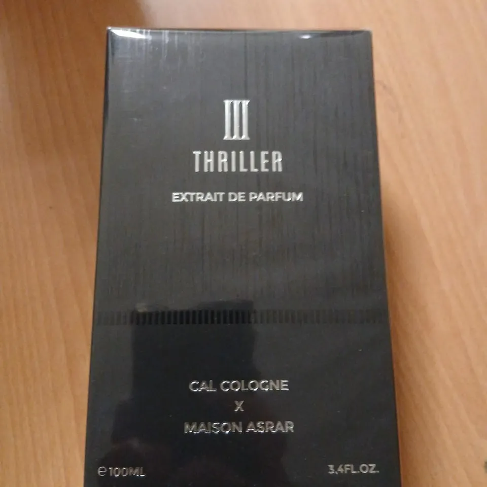 BOXED AND SEALED III THRILLER EXTRAIT DE PARFUM CAL COLOGNE X MAISON ASRAR 100ML