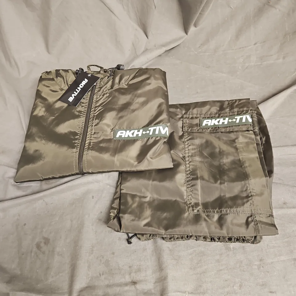 AKHTIVE JACKET & TROUSERS IN DARK OLIVE SIZE M