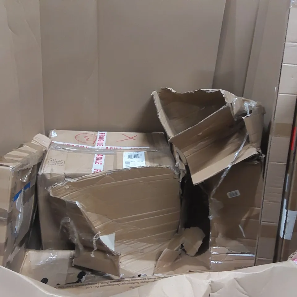 PALLET OF ASSORTED ITEMS INCLUDING: HEAT PRESS MACHINE, TROLLEY, WALL CLOCK, CUSHION ECT