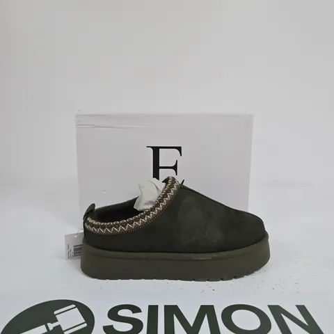 SHOES BY EMMA BLACK SUEDE LOAFER WITH BRAIDED COLLAR STITCHING β WOMEN'S SHOE SIZE 6