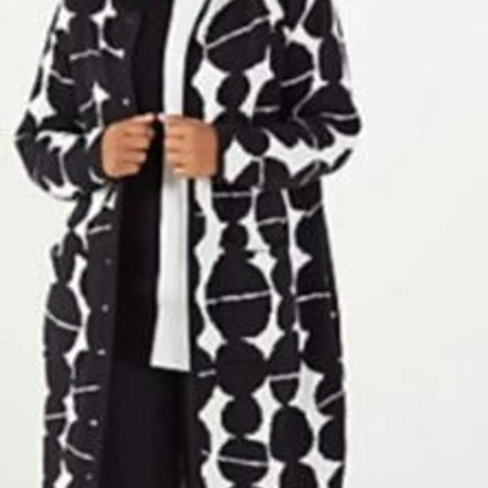 BOX OF 7 BEN DE LISI DESIGNER WINTER CARDIGANS WITH POCKET BLACK/GREY - SIZE XL