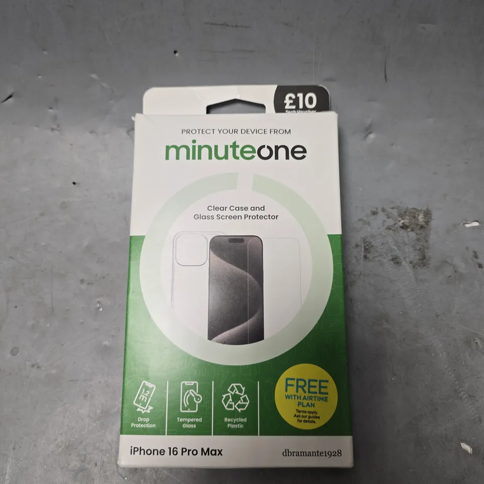 BOX OF APPROXIMATELY 30 MINUTE ONE IPHONE 16 PRO MAX CLEAR CASE