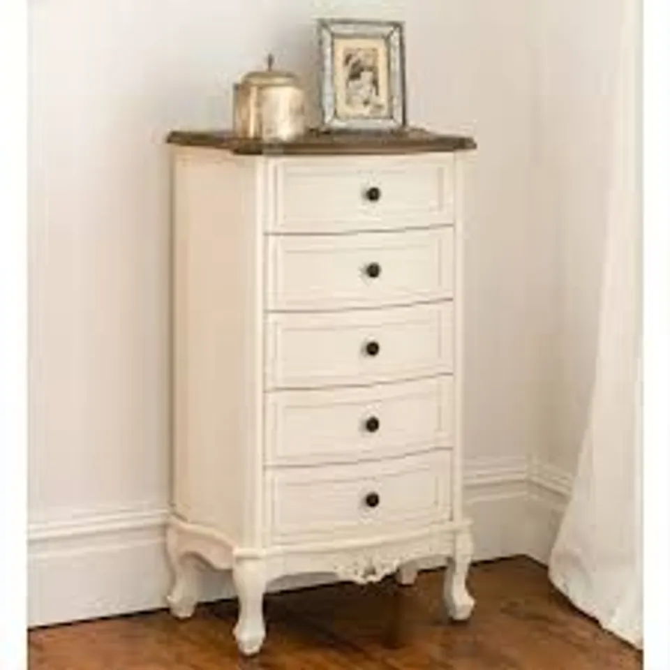 BRAND NEW ANNAELLE ANTIQUE FRENCH STYLE TALL BOY CHEST 